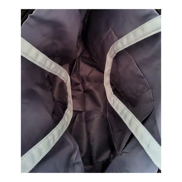 PINK... Spacious Light Blue and Black Tote Bag. - Picture 3 of 10